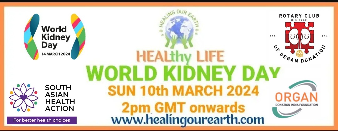 A poster for world kidney day.