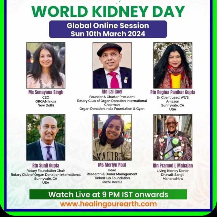 A poster for world kidney day.