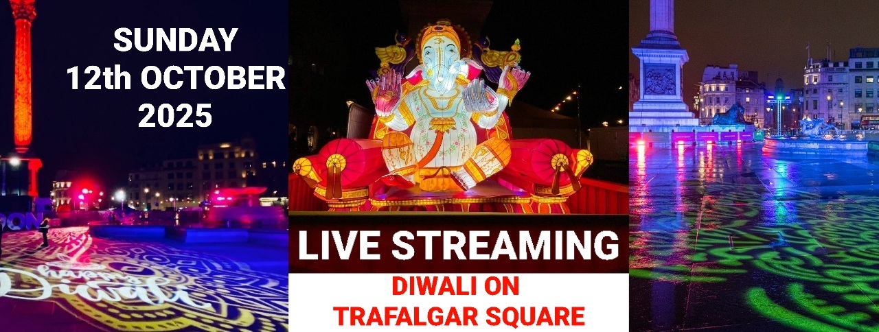 Banner for International Yoga Day Special with a figure in a yoga pose on the left and a meditating silhouette on the right. Event details in bright text: "Sunday 22nd June 2025, 2pm BST onwards." Includes the "Healing Our Earth" logo and website links for more information.