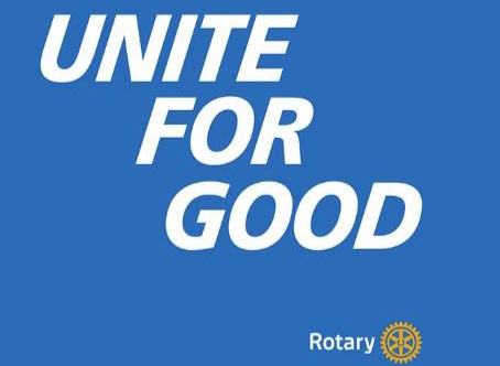 The image features the logo of Rotary International and text that reads "Rotary Club of Organ Donation UK" and "THE MAGIC OF ROTARY." The Rotary logo includes a gold circular gear with the words "Rotary International" surrounding it. There are colorful star shapes above the second text.