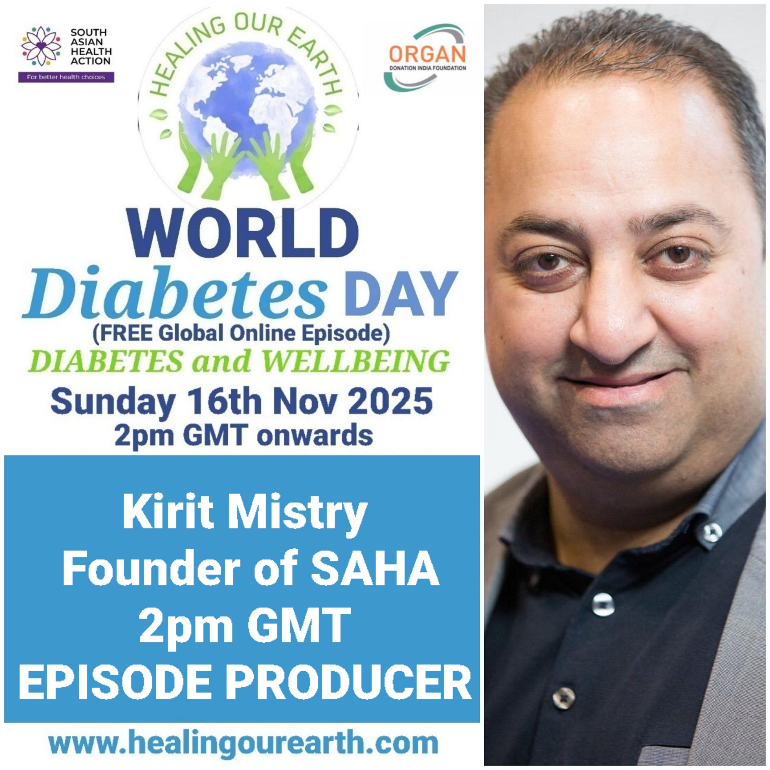 Promotional flyer for KidzNTeenz event by Healing Our Earth featuring Dr. Amrita Sharma. Event details: Sunday, July 14, 2024, at 2 PM BST (6:30 PM India). Features educational, fun content, and is hosted by senior anchor Dr. Amrita Sharma. The flyer includes a photo of Dr. Sharma and event details.