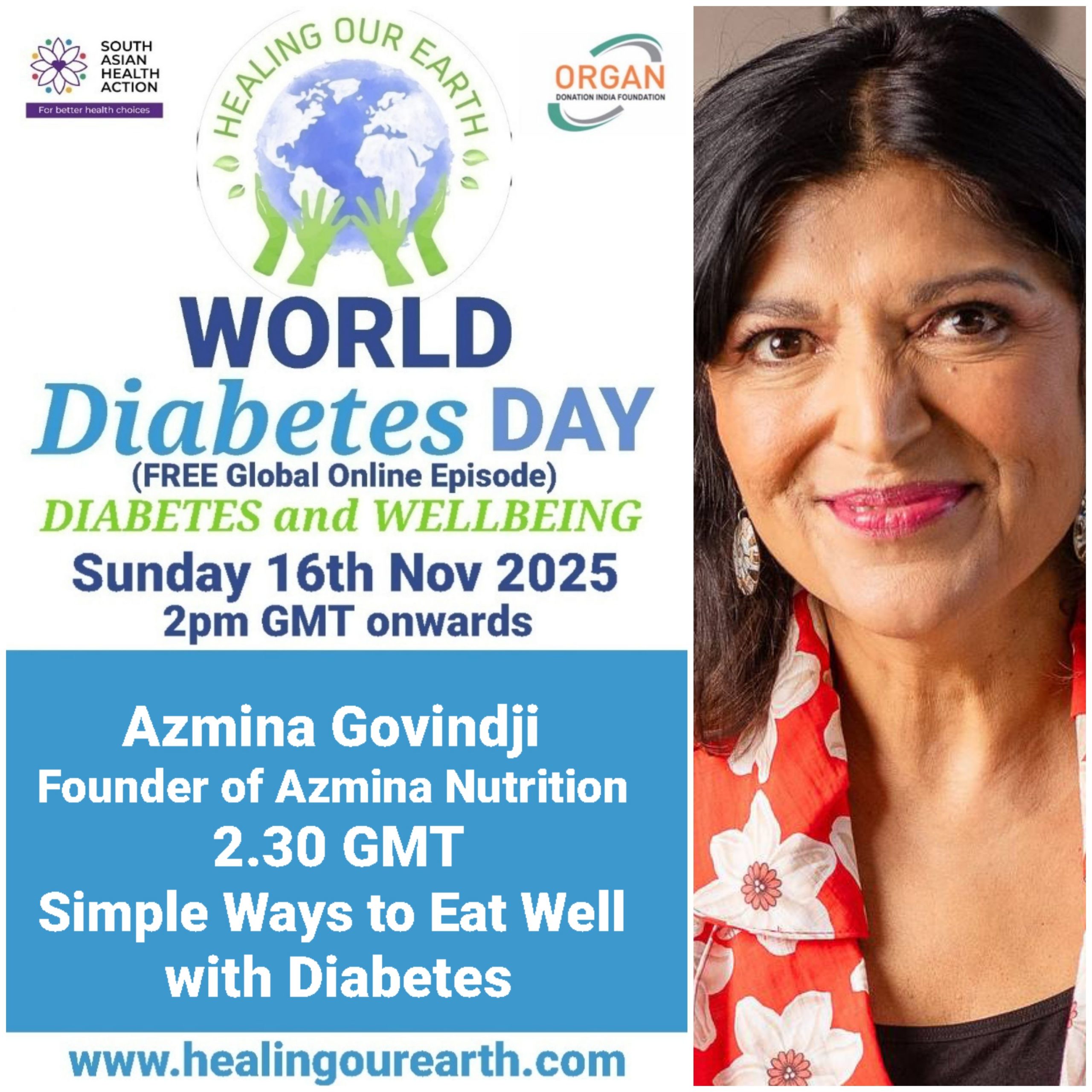 Promotional flyer for KidzNTeenz event by Healing Our Earth featuring Dr. Amrita Sharma. Event details: Sunday, July 14, 2024, at 2 PM BST (6:30 PM India). Features educational, fun content, and is hosted by senior anchor Dr. Amrita Sharma. The flyer includes a photo of Dr. Sharma and event details.