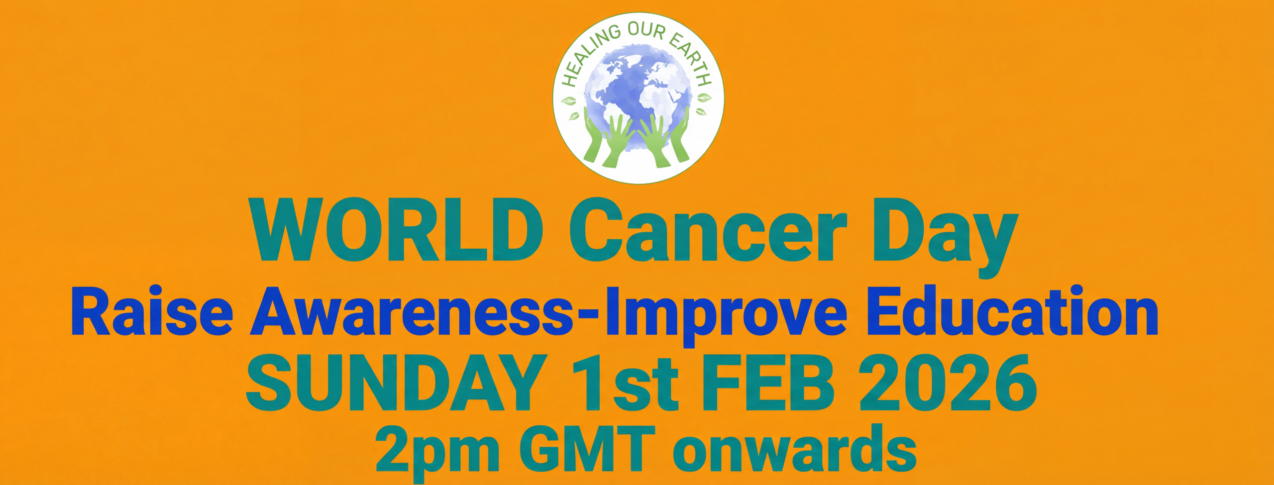 Banner for International Yoga Day Special with a figure in a yoga pose on the left and a meditating silhouette on the right. Event details in bright text: "Sunday 22nd June 2025, 2pm BST onwards." Includes the "Healing Our Earth" logo and website links for more information.