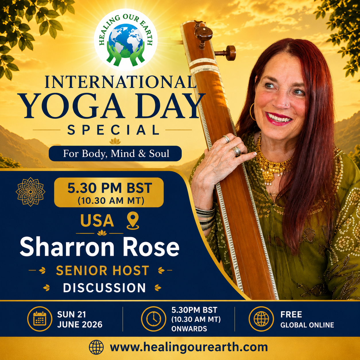 Sharron Rose — International Yoga Day Special, Healing Our Earth