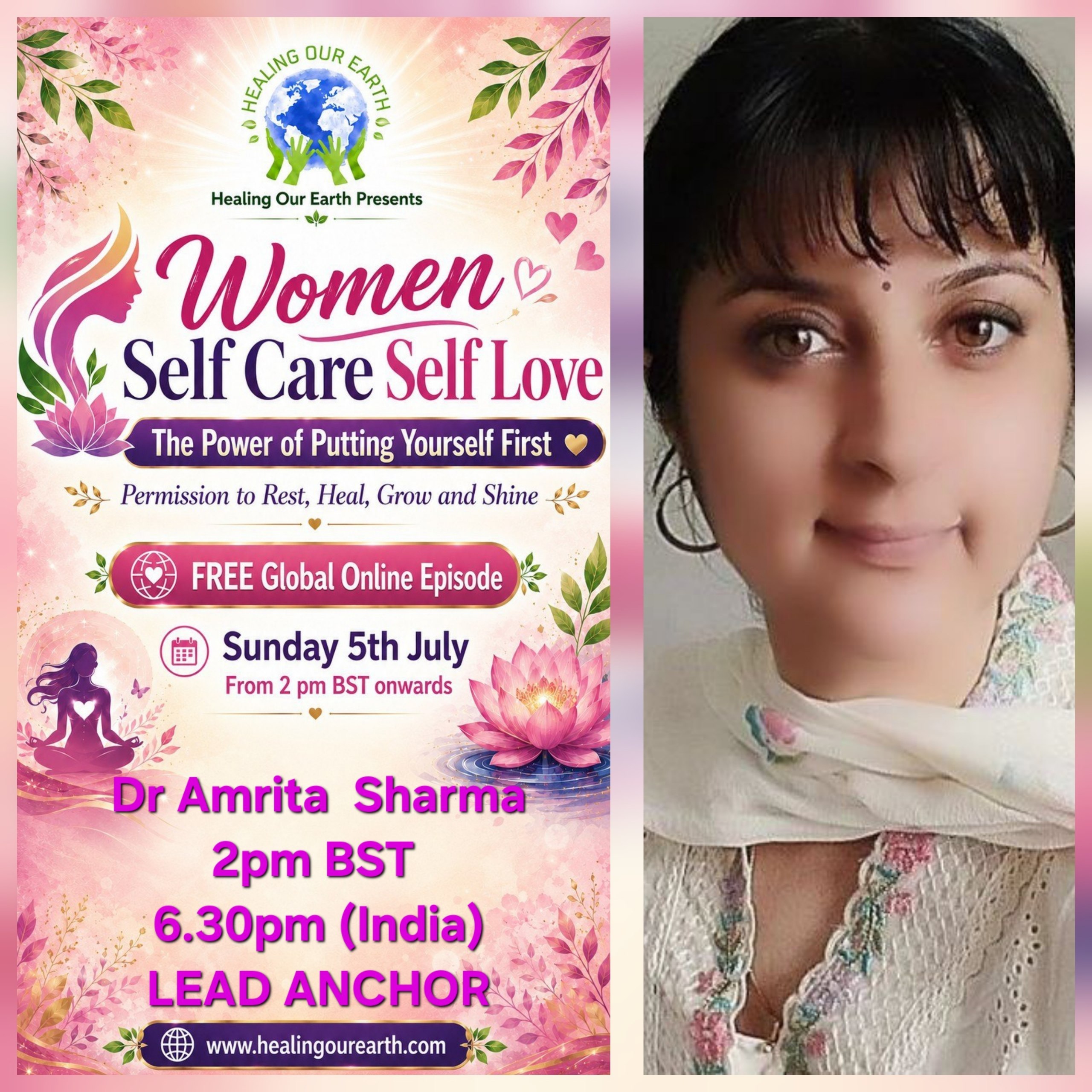 Dr Amrita Sharma, lead anchor for Women: Self Care, Self Love.