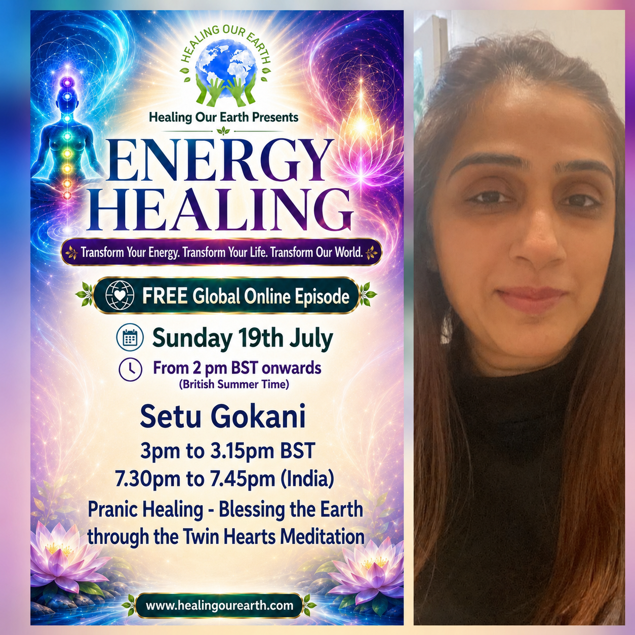 Setu Gokani on pranic healing and the Twin Hearts Meditation.