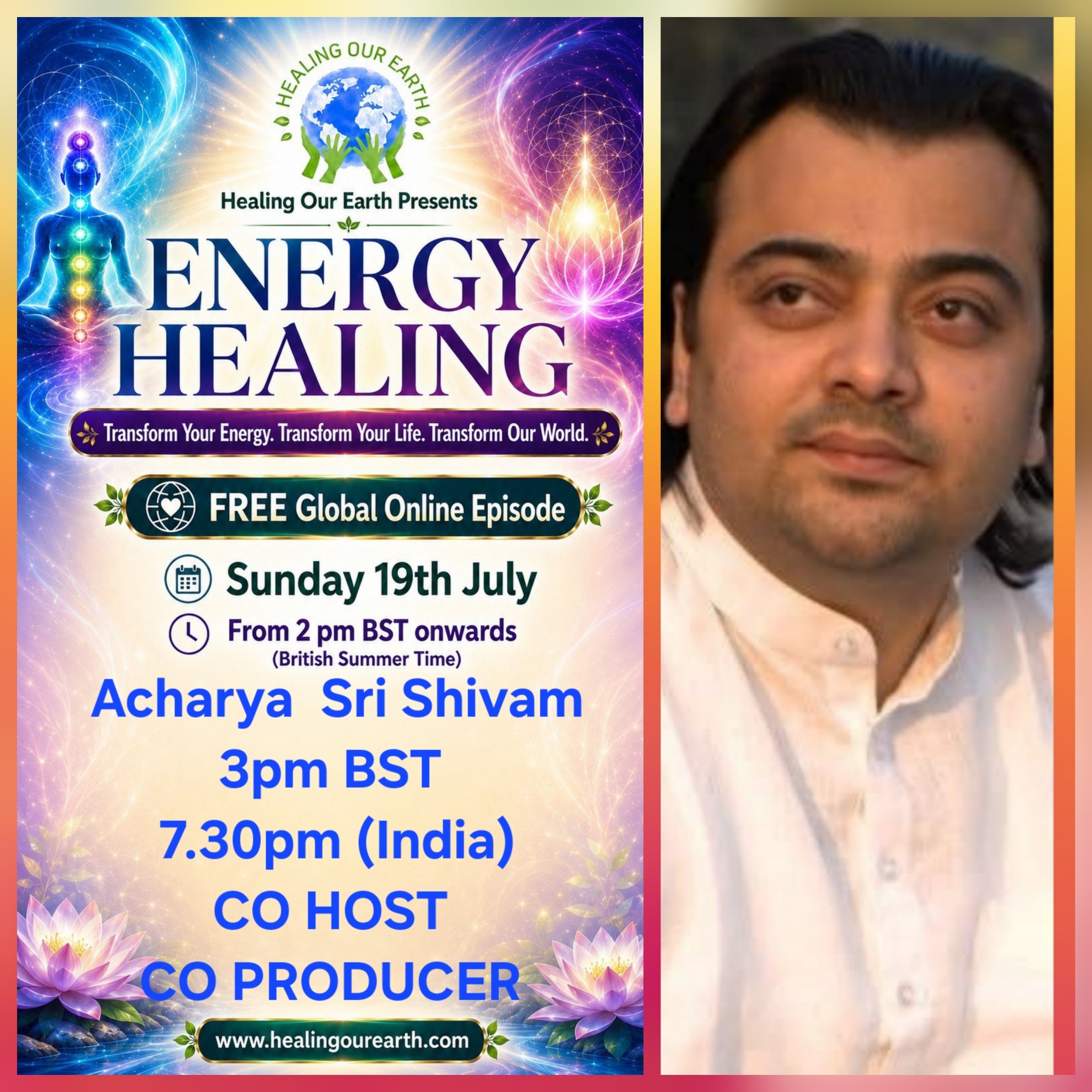 Acharya Sri Shivam, co host and co producer.