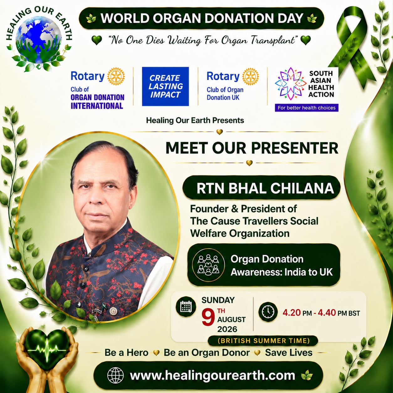 Rtn Bhal Chilana, Founder and President, The Cause Travellers Social Welfare Organisation