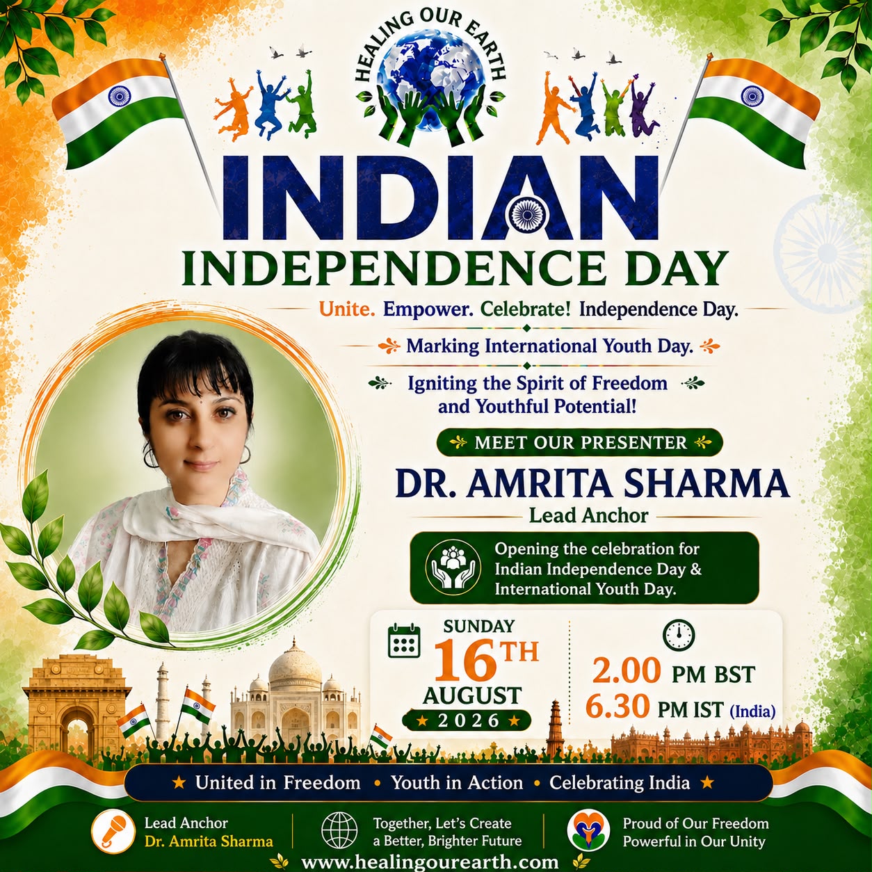 Dr Amrita Sharma, speaking at Indian Independence Day 2026