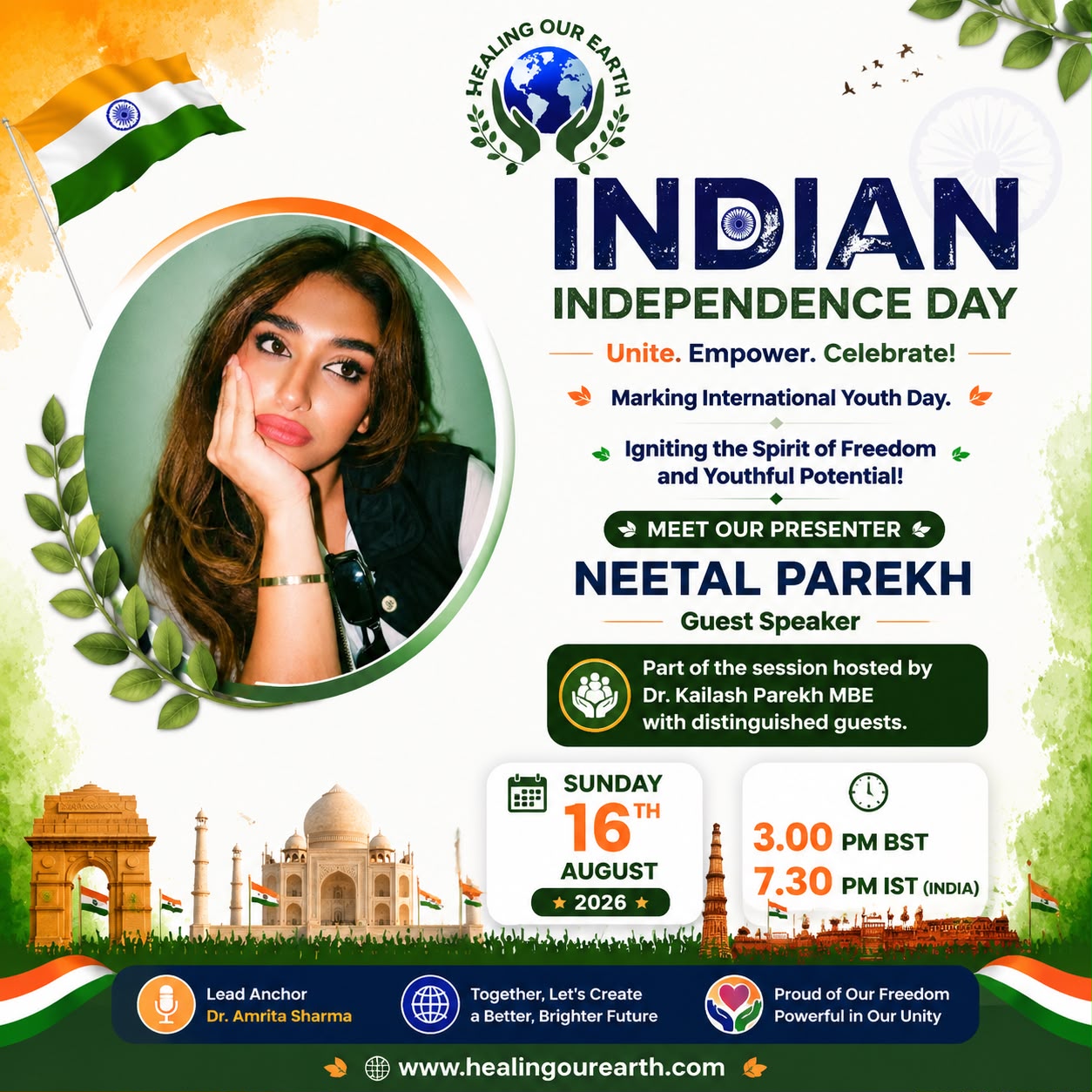 Neetal Parekh, speaking at Indian Independence Day 2026