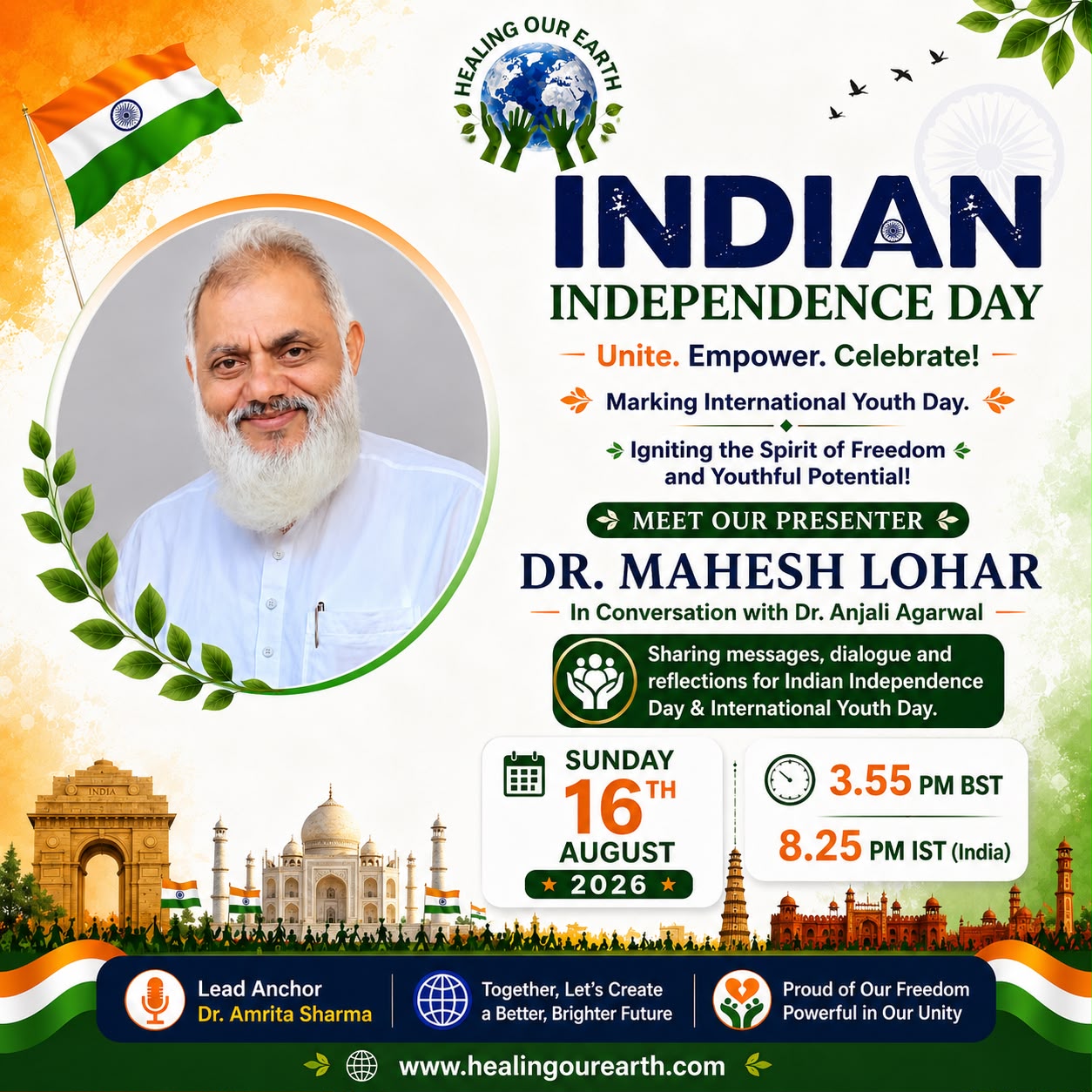 Dr Mahesh Lohar, speaking at Indian Independence Day 2026