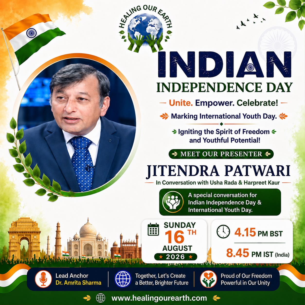 Jitendra Patwari, speaking at Indian Independence Day 2026