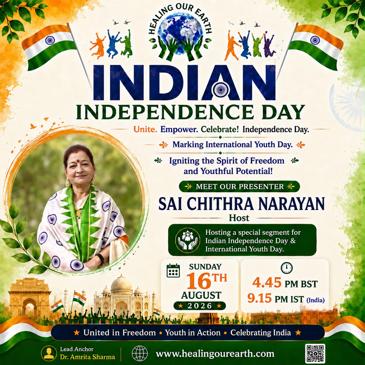 Sai Chithra Narayan, speaking at Indian Independence Day 2026