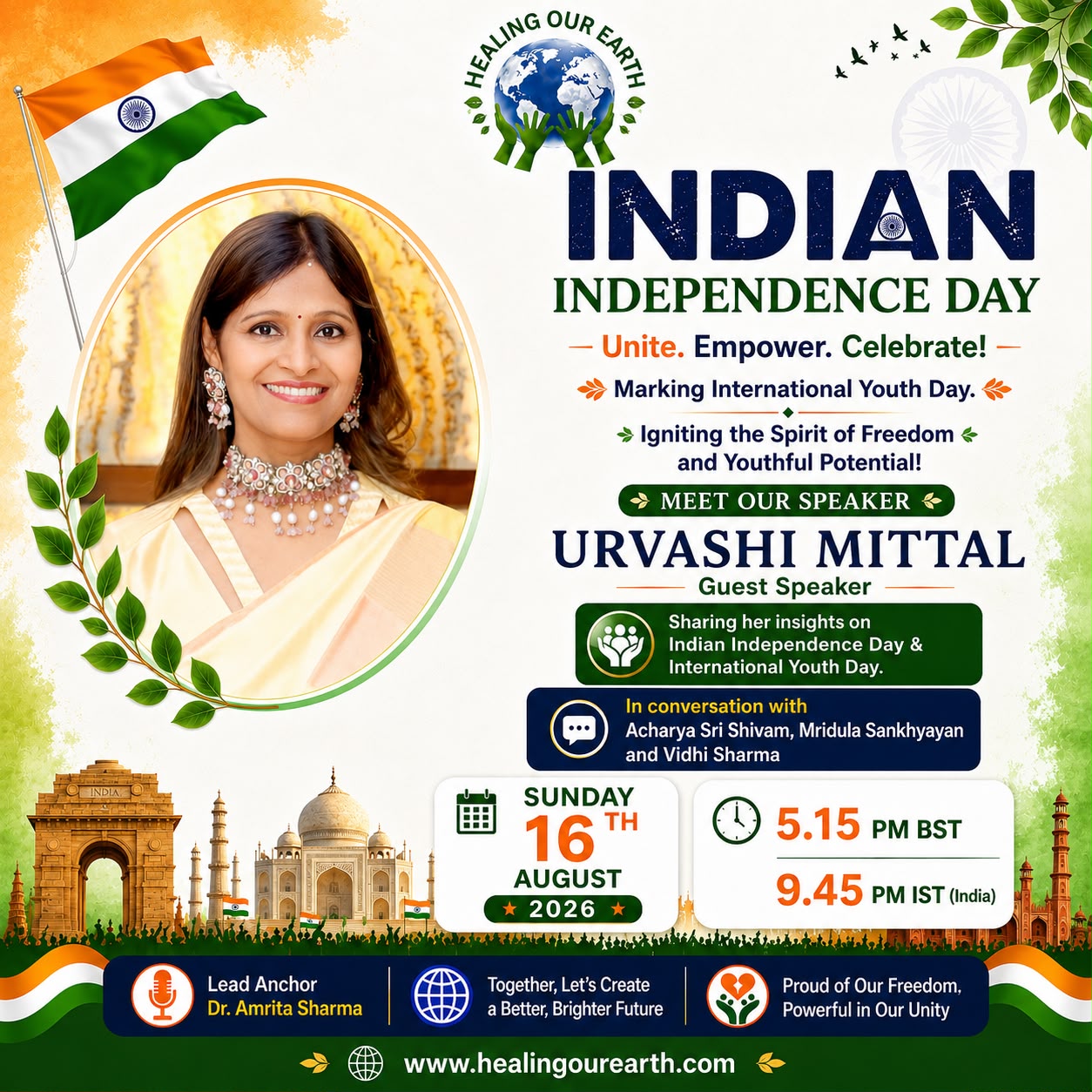 Urvashi Mittal, speaking at Indian Independence Day 2026