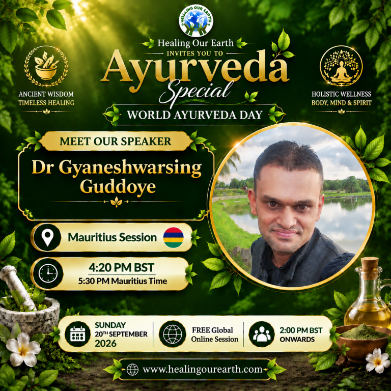 Event flyer for Dr Gyaneshwarsing Guddoye