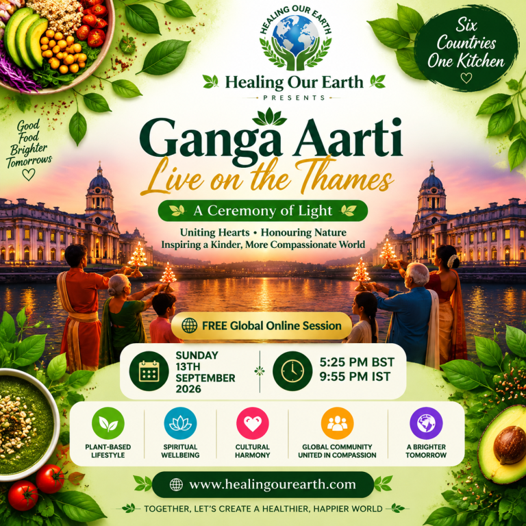 Event flyer for Ganga Aarti, live on the Thames