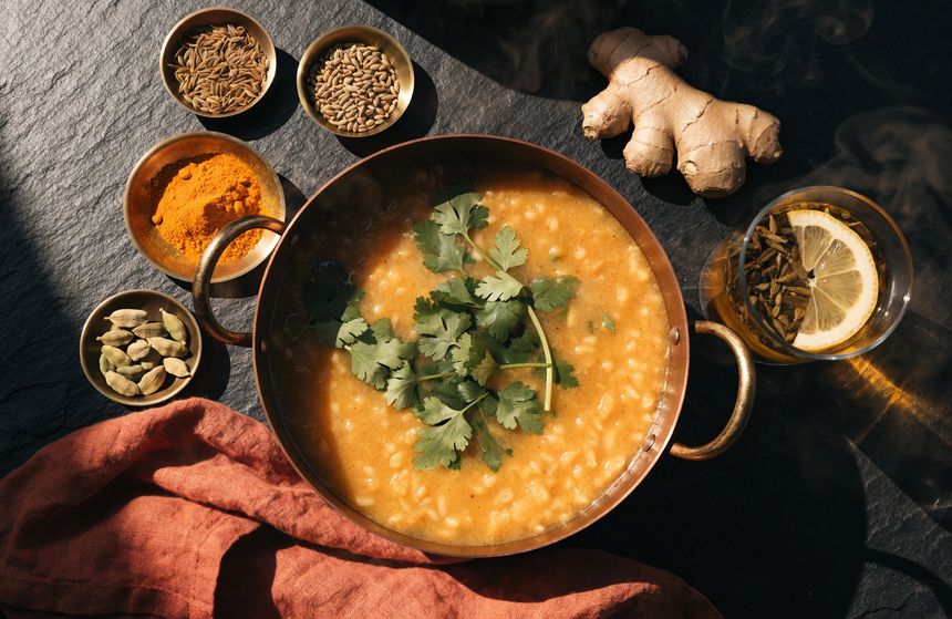 Ayurveda at the table, and a healing tea